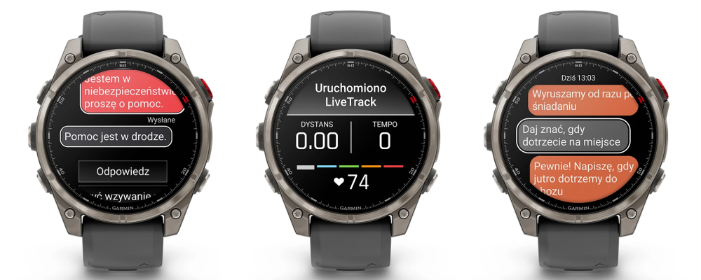 Łączność LTE i inReach w zegarku Garmin Fenix 8 Pro